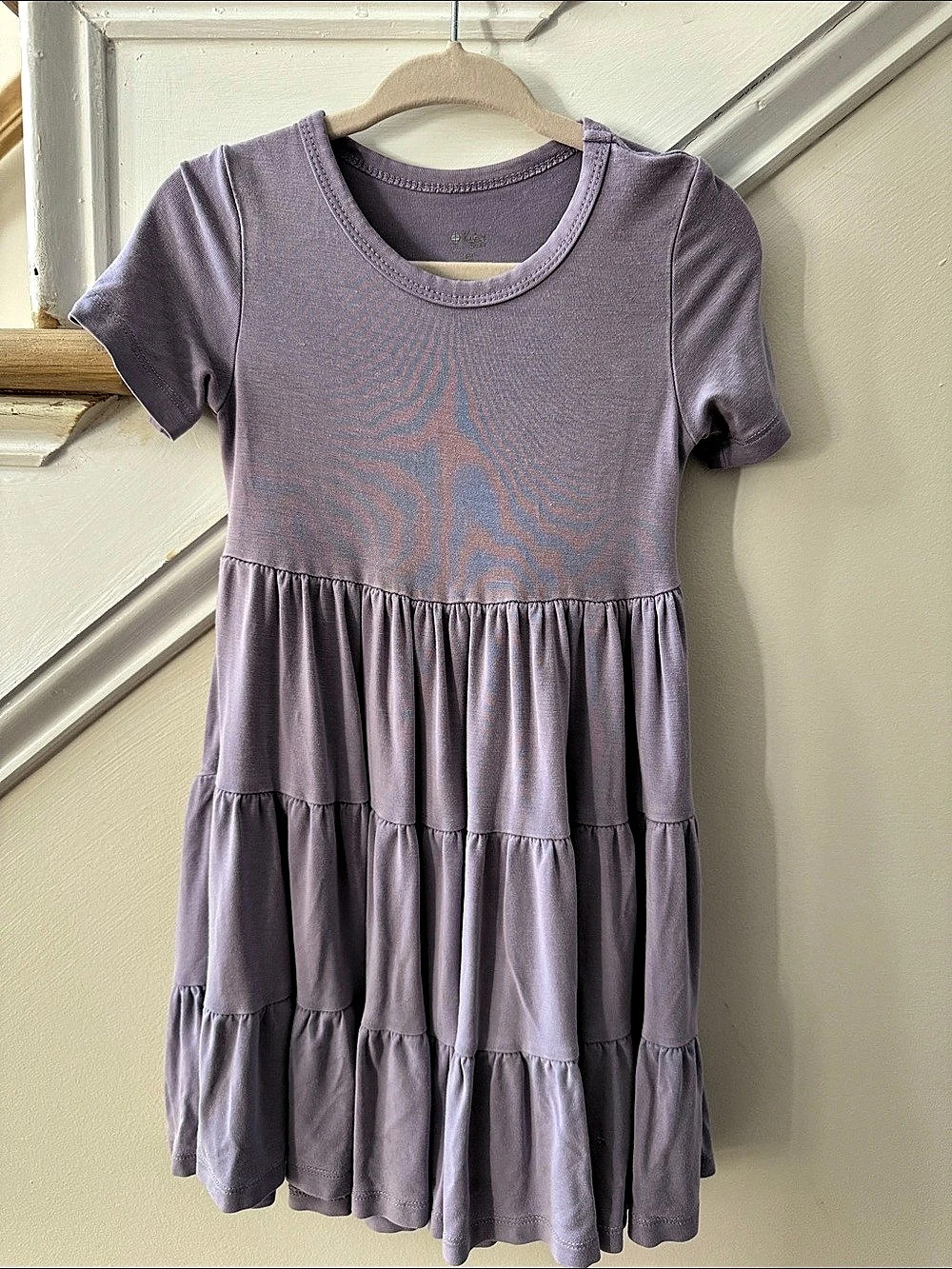 Kate Quinn Girls Tiered Casual Dress in Purple